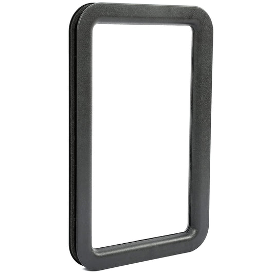 KUAFU Entry Door Window Frame for RV Trailer, Black, 15-3/4in x 24-3/4in, Model GO-1095