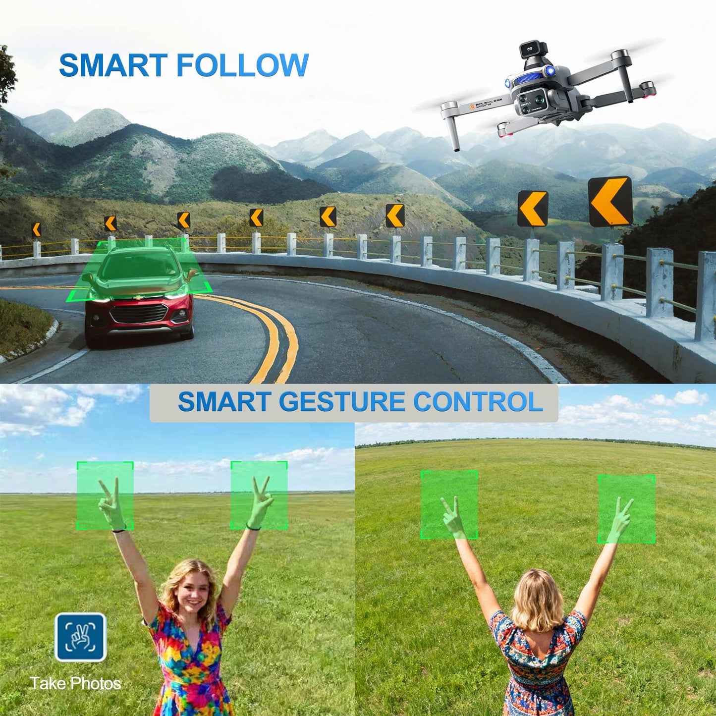 S119 4K Drone with Camera for Adults, GPS Auto Return, Obstacle Avoidance, Brushless Motor, 5G Screen Remote, 3 Batteries 75 Min Flight, Dual Camera 120° Wide-Angle, 2000M Range FPV Quadcopter (Gray)