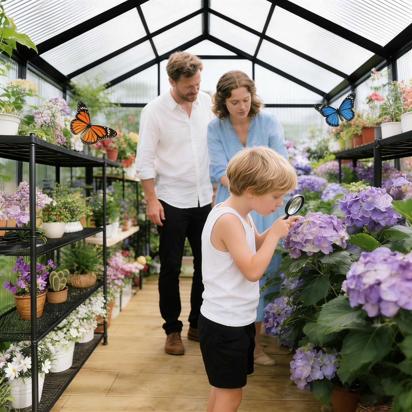6x4FT Greenhouse for Outdoors, Polycarbonate Greenhouse with Quick Setup Structure and Roof Vent, Aluminum Large Walk-in Green House for Outside Garden Backyard, Dark Gray