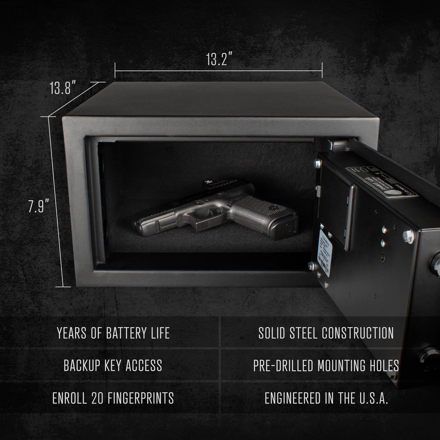 Verifi Smart Safe S4800 Biometric Safe with FBI Certified Fingerprint Sensor