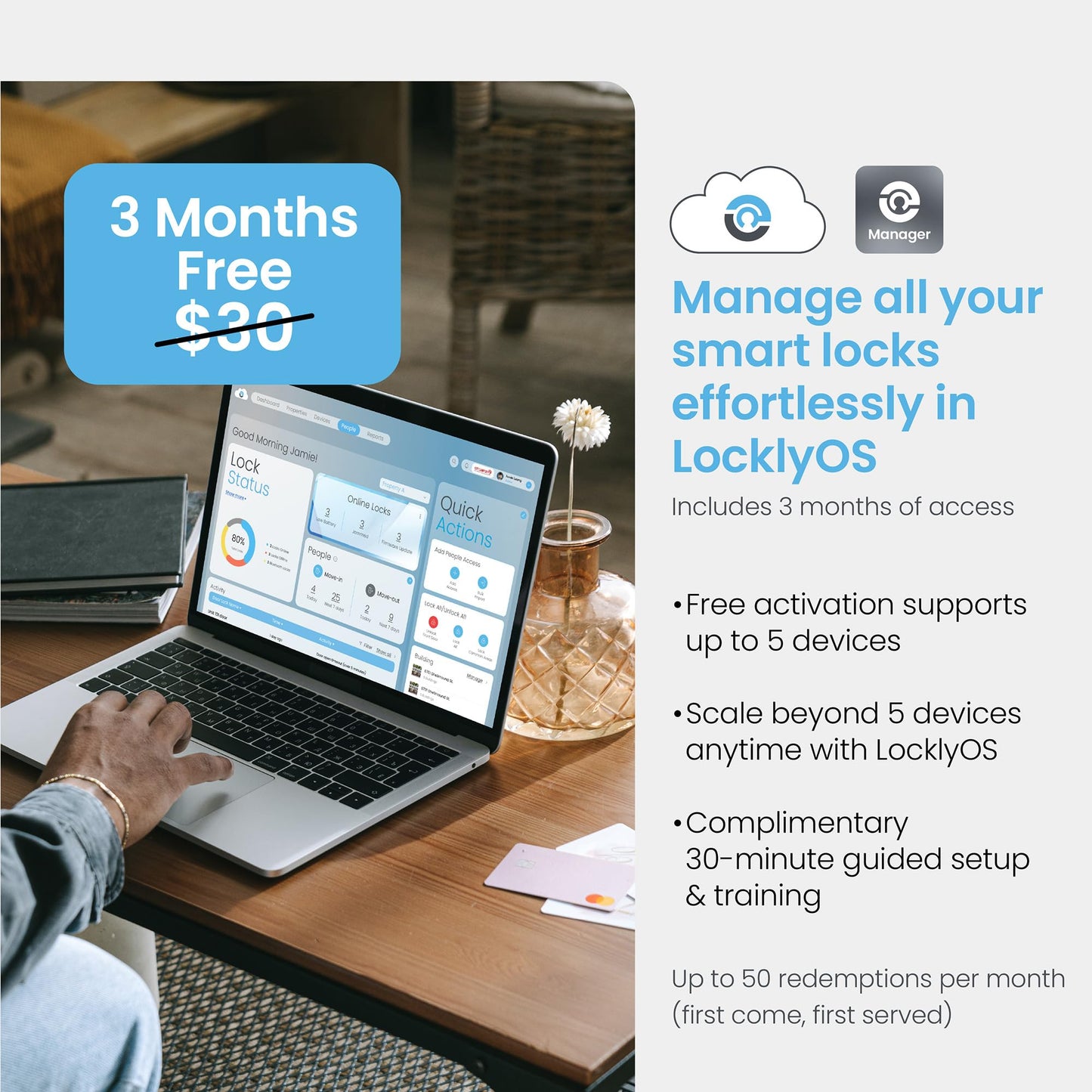 Lockly Guard Secure Pro Deadbolt PGD728WPU Commercial Smart Lock – UL10B/10C Fire Rated Keypad Door Lock with Fingerprint, Wi-Fi & Bluetooth, Alexa & Google Compatible, 8 AA Batteries