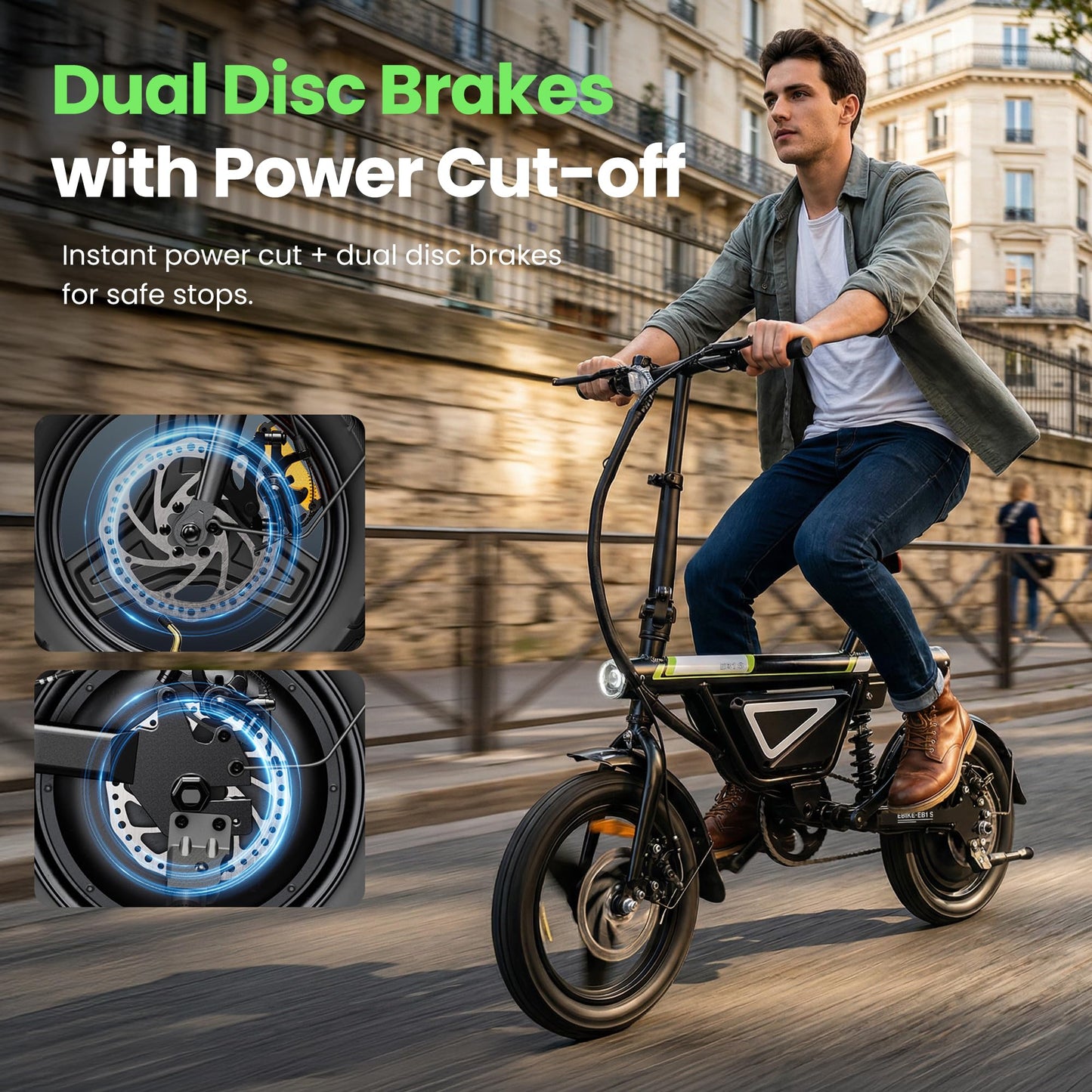 AYOLNY Electric Bike for Adults, 1500W/1000W Peak Motor 26" Ebike & 14" Foldable Electric Bike, 80/70/55 Miles Range 36V Battery Electric Bicycle for Commuting