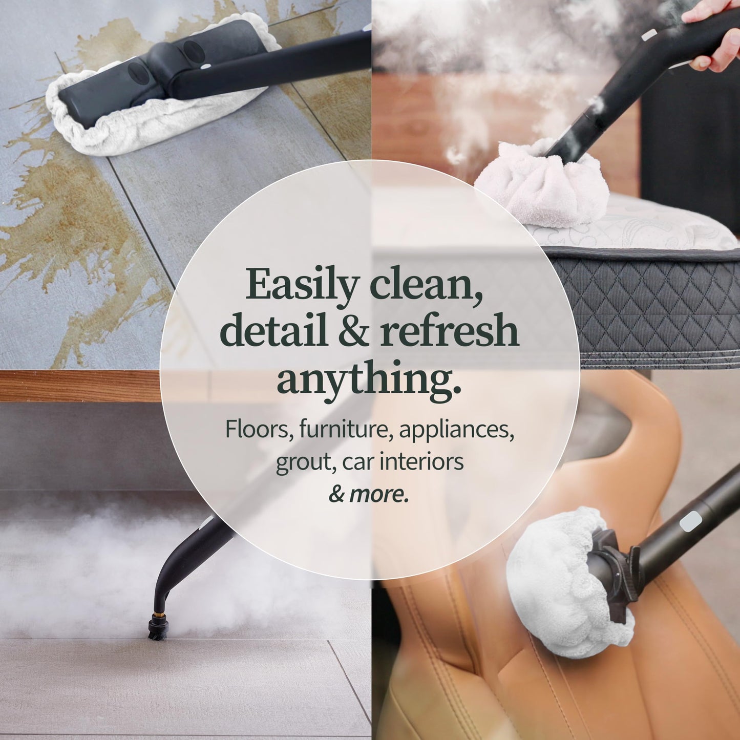 Dupray Neat Steam Cleaner with 17-Piece Kit - Powerful, Chemical-Free Cleaning for Floors, Cars, Tiles, Upholstery, Kitchen, Bathroom Grout, Carpets & More - Kills up to 99.9% of Bacteria & Viruses *