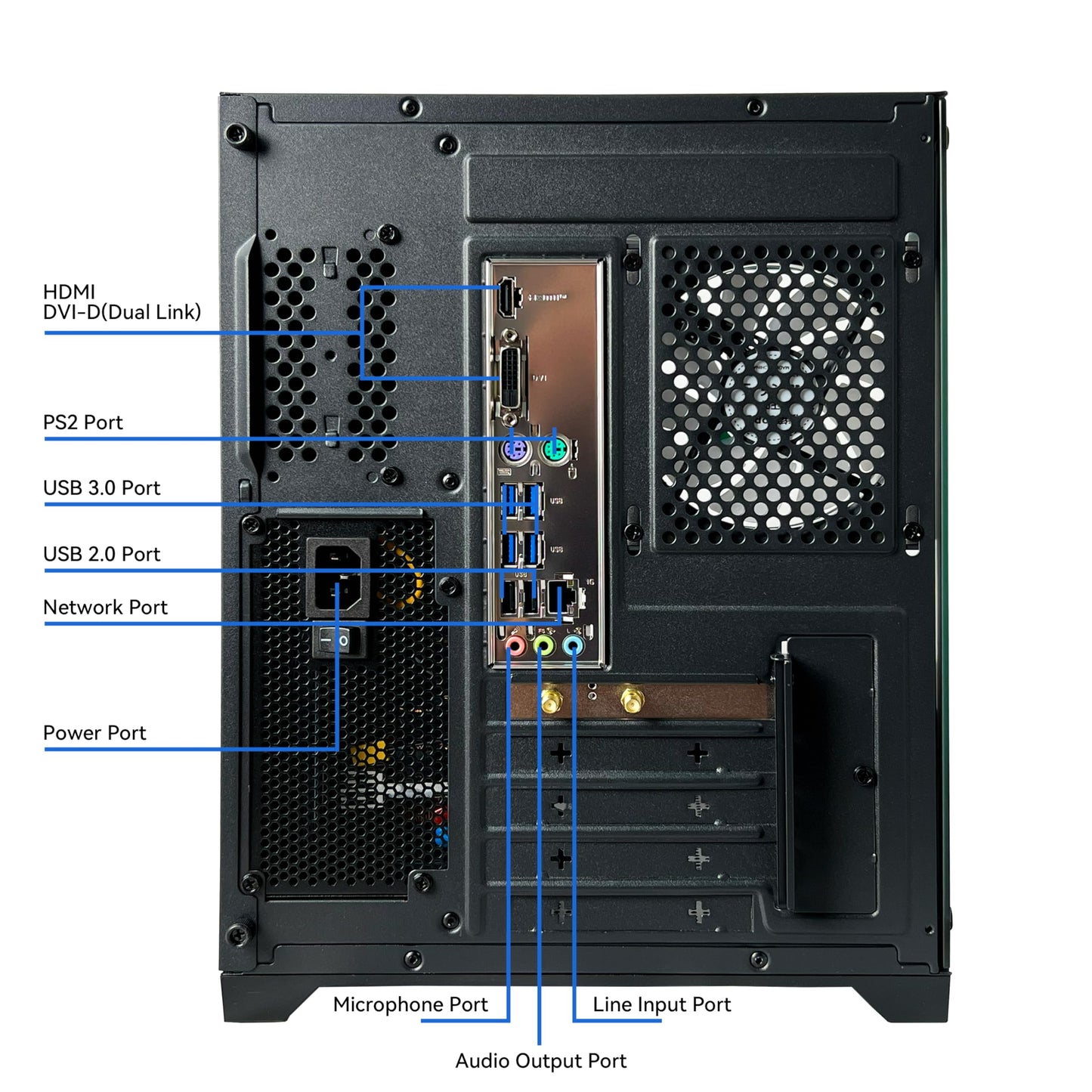 YAWYORE Gaming PC Desktop Computer AMD R5 5600GT 16GB 1TB NVMe Towers WiFi
