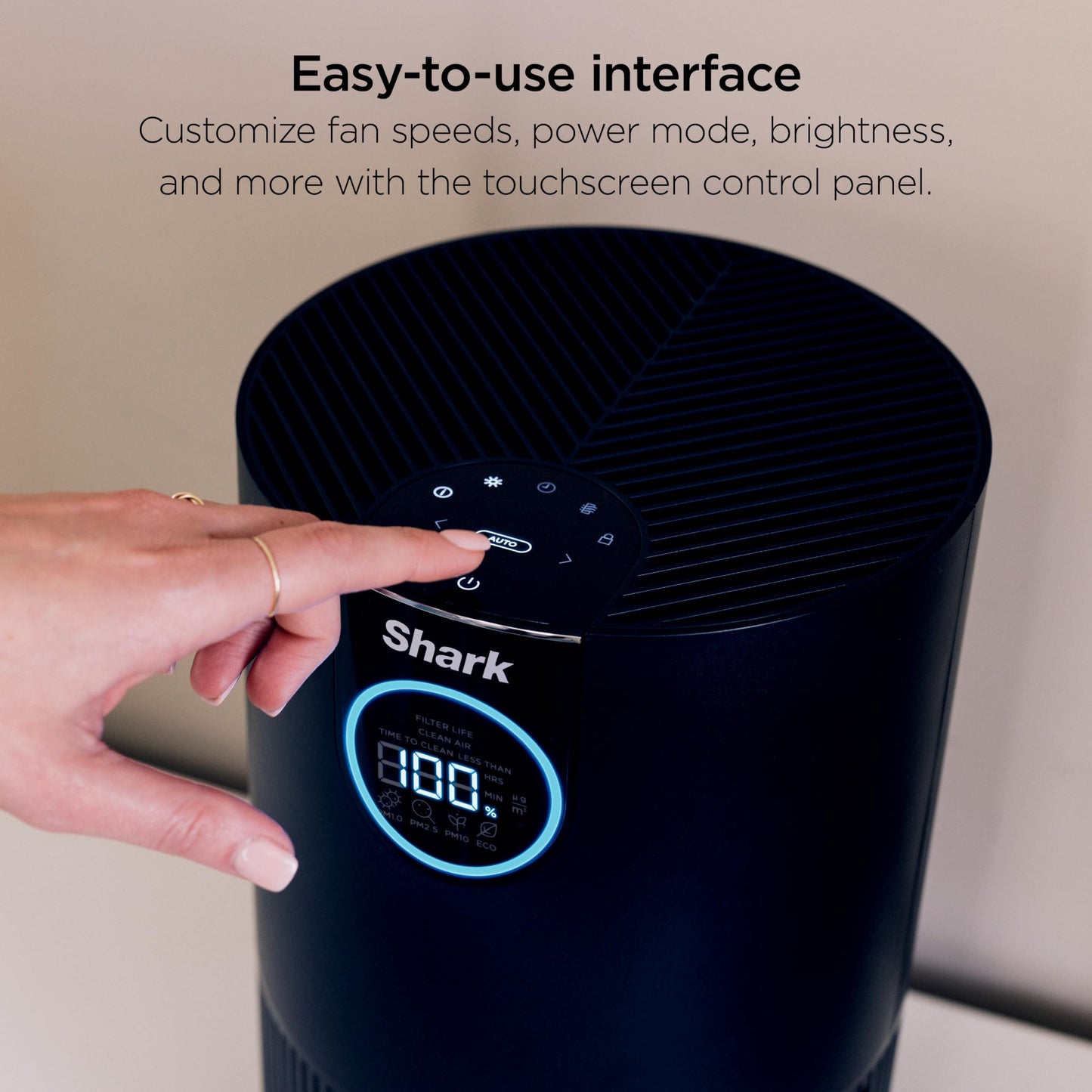Shark Air Purifier for Home, Office, and Bedroom, Clean Sense Technology, HEPA Air Filter, 1200 Sq Ft, Captures 99.98% of Particles, Pet Dander, Pollutants, Dust, Smoke, Allergens & Smells, HP202