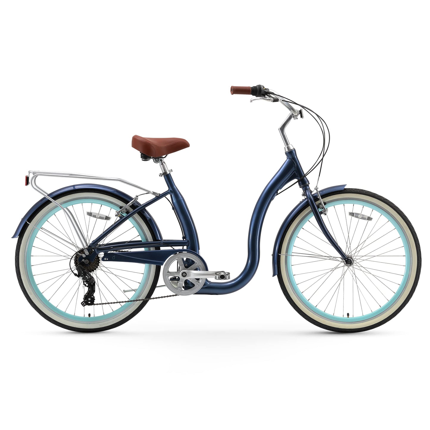 sixthreezero Easy Boarding Women's 7-Speed Bicycle, Navy