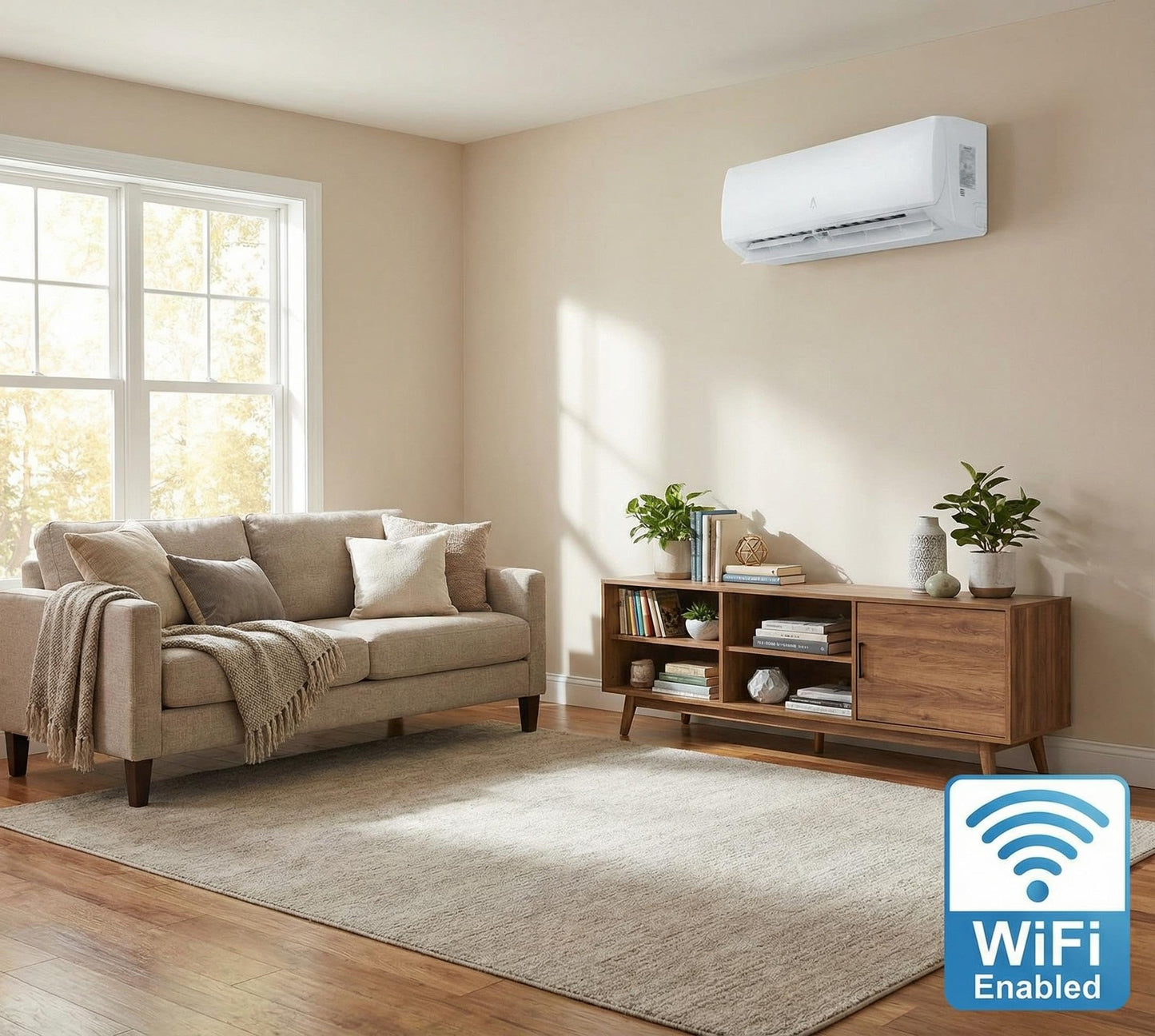12000 BTU Mini Split Air Conditioner& Heater, 21 SEER2, Cools 750 Sq.Ft, Alexa Compatible, Inverter Tech Ductless Air Conditioner with WiFi & Remote Control/Self Cleaning/Installation Kit, 230V