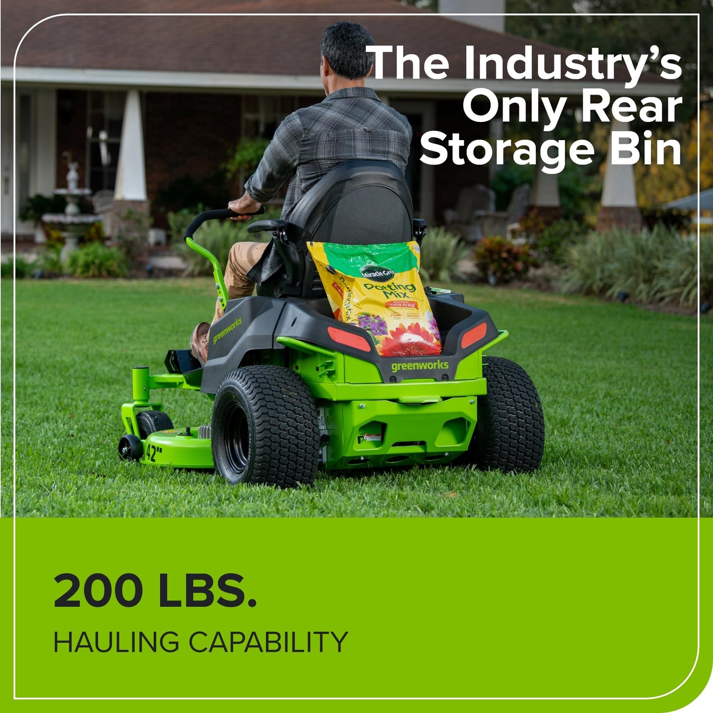 Greenworks 60V 42" Electric CrossoverZ Zero Turn Lawn Mower, (4) 8.0Ah Batteries and 600W Charger