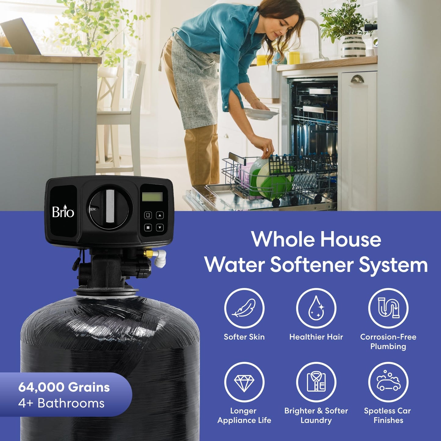 Brio WSFS9534 Whole House Water Softener System