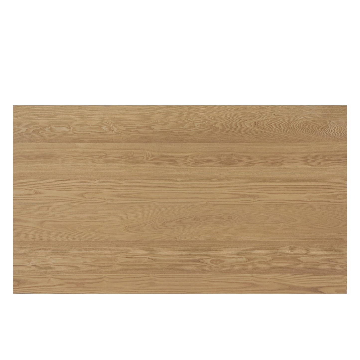 Merax Farmhouse Dining Table for 6, 63 Inch Rectangular Kitchen Table with Double V Base, Engineered Wood Top and Solid Wood Legs, Rustic Style, Natural