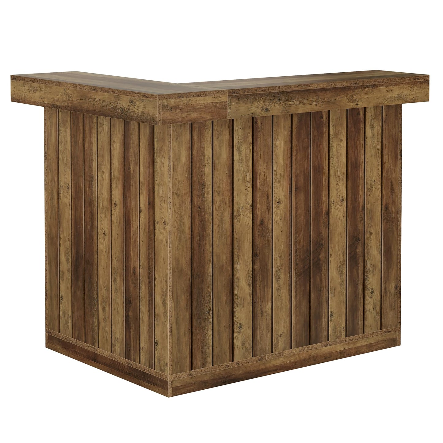 Tribesigns Reception Desk with Counter, 51" Wooden Front Desk with Storage, L Shaped Retail Counter Cashier Table Hostess Stand for Checkout, Barber, Beauty Salon, Cafe, Restaurant,Home Office