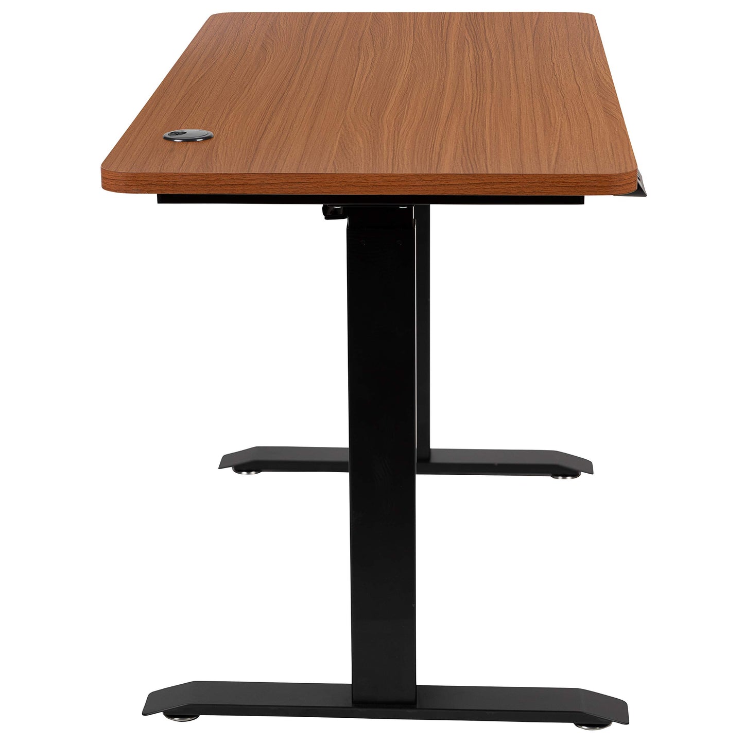 Flash Furniture Tanner Electric Height Adjustable Standing Desk - Table Top 48" Wide - 24" Deep (Mahogany)