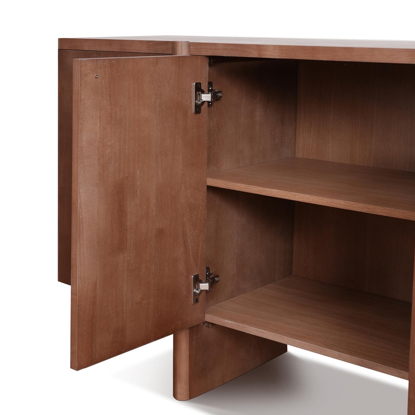 Christopher Knight Home Austen Retro Minimalist Wooden Storage Sideboard, Living Room Cupboard with Shelves, Dining Room/Kitchen Buffet Cabinet, Entryway Display Table, Home Office Credenza, Espresso