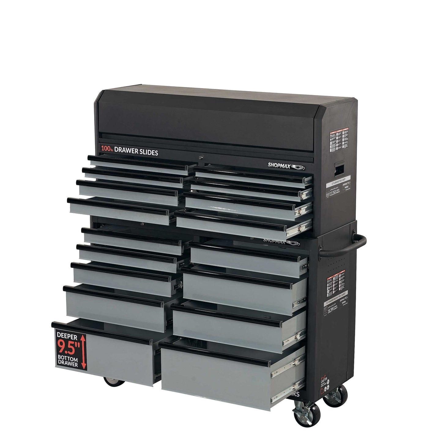 52 in. 17-Drawer Tool Chest and Rolling Cabinet Combo
