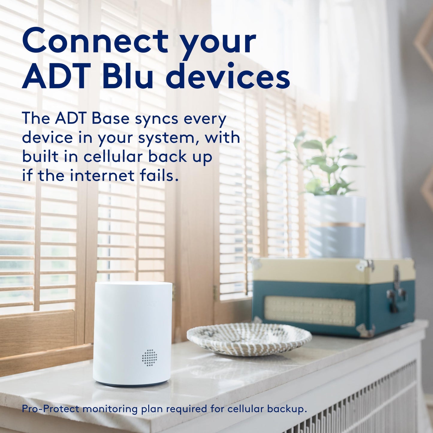 ADT Blu Outdoor Camera Kit, DIY Home Security System with 2K Wireless Outdoor Camera, Spotlight, Weather Resistant, Night Vision, Smart Detection, Door/Window Sensors, ADT+ App Control