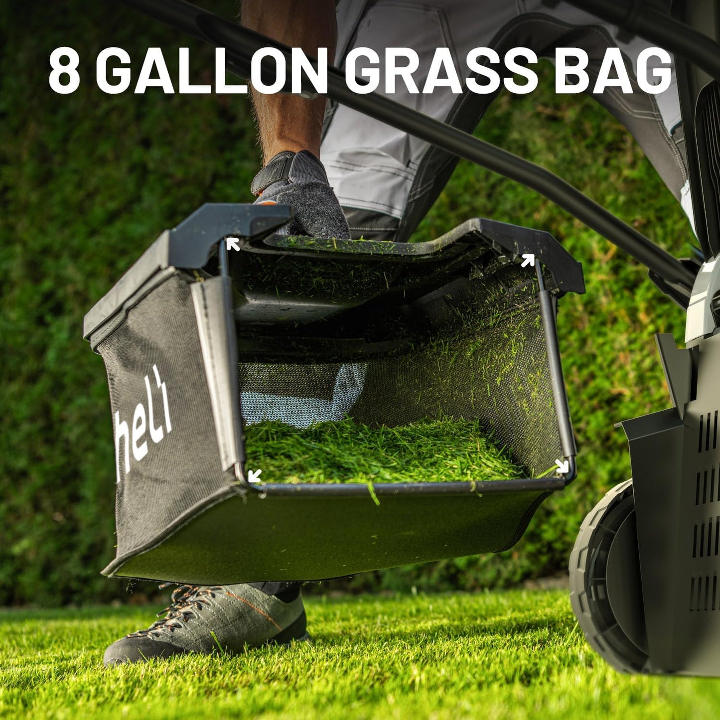 Litheli Lawn Mower 18" Electric Self Propelled for Garden Yards, Lightweight Cordless Lawn Mower Brushless with 6-Position Height Adjustment, 2 x 20V 4.0Ah Battery