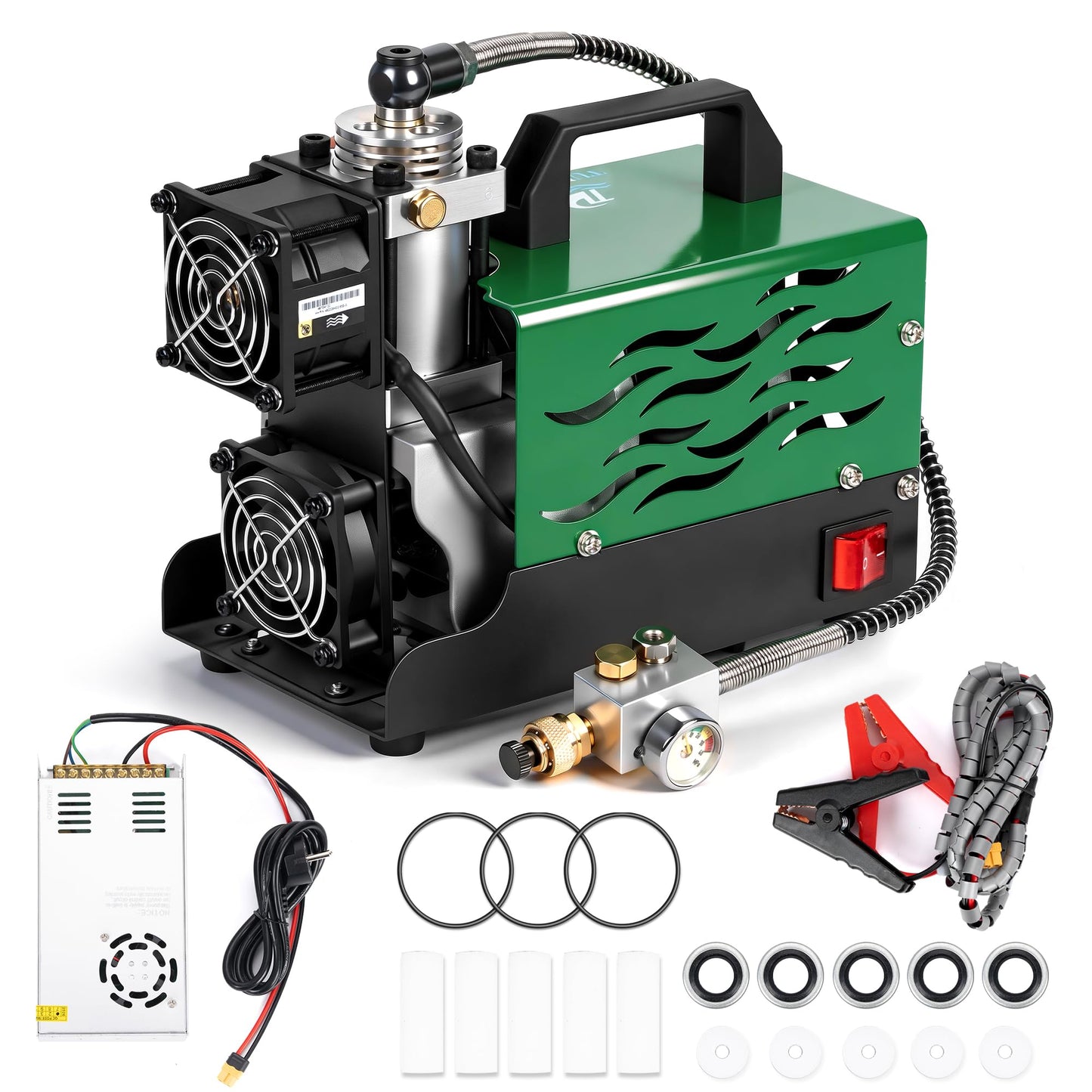 TUDIVING-Portable PCP Air Compressor | 12V DC/110V AC | Scuba Compressor
