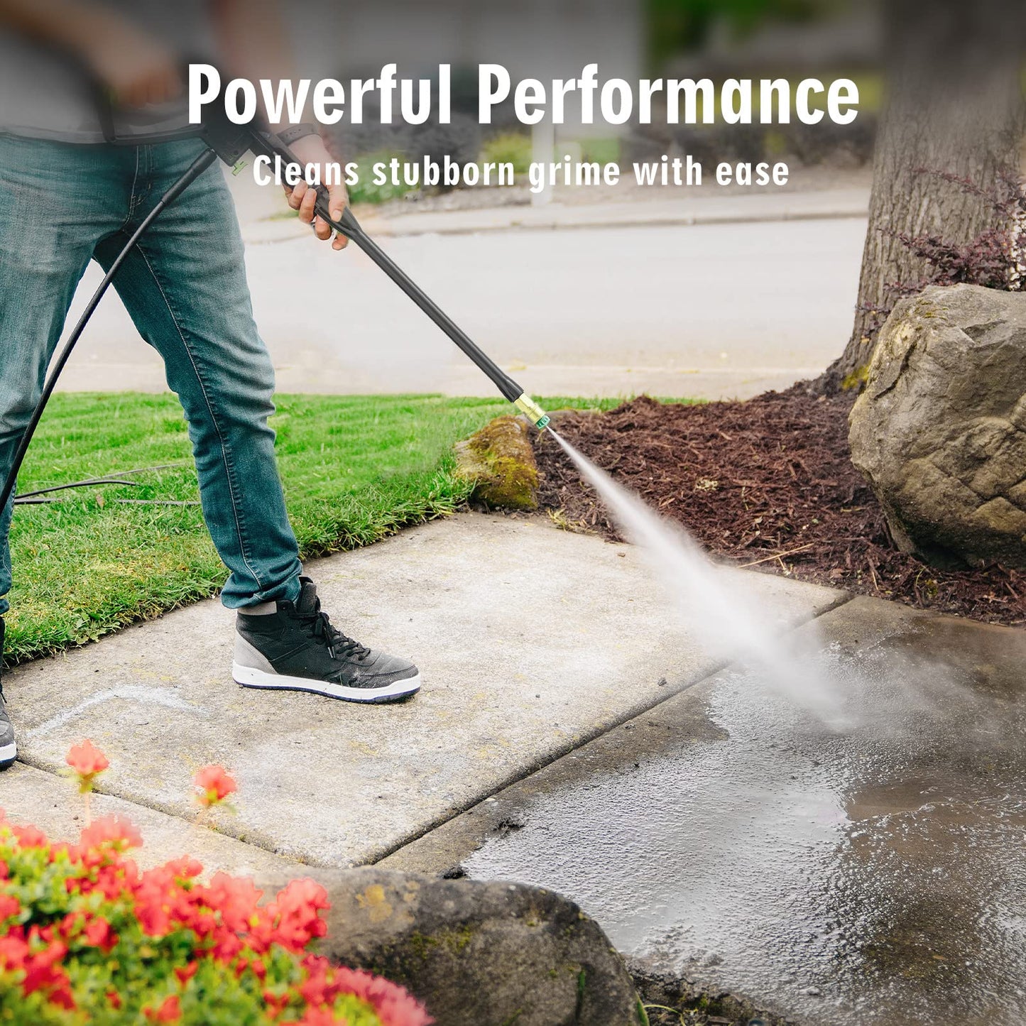 Electric Pressure Washer, SWIPESMITH 2800 Max PSI 2.4 GPM Power Washer with Telescopic Handle, Car Wash Machine with 4 Quick Connect Nozzles, Foam Cannon, for Cars, Patios, and Floor Cleaning