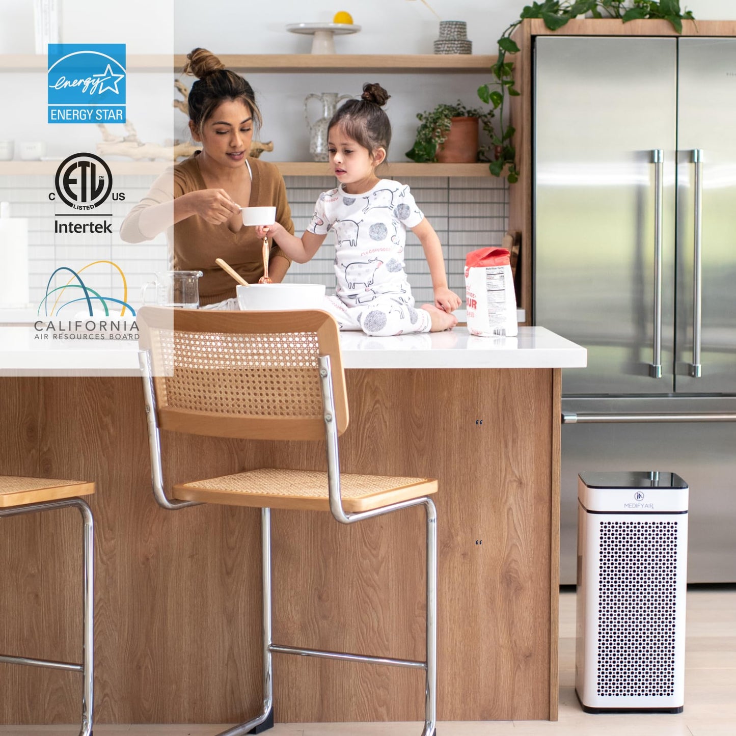 Medify MA-40 Air Purifier with True HEPA H13 Filter | 546.5 m² Coverage in 1hr for Smoke, Wildfires, Odors, Pollen, Pets | Quiet 99.9% Removal to 0.1 Microns | White, 1-Pack
