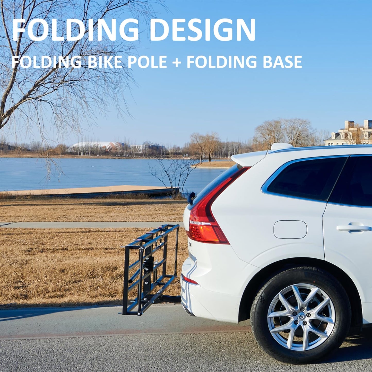 Bike Rack for Car Hitch 2-Bike - 300 lbs Capacity for 2 Ebike/Fat-Tire, Fits 2" Receiver for SUV/Truck/RV/Van, Platform Style