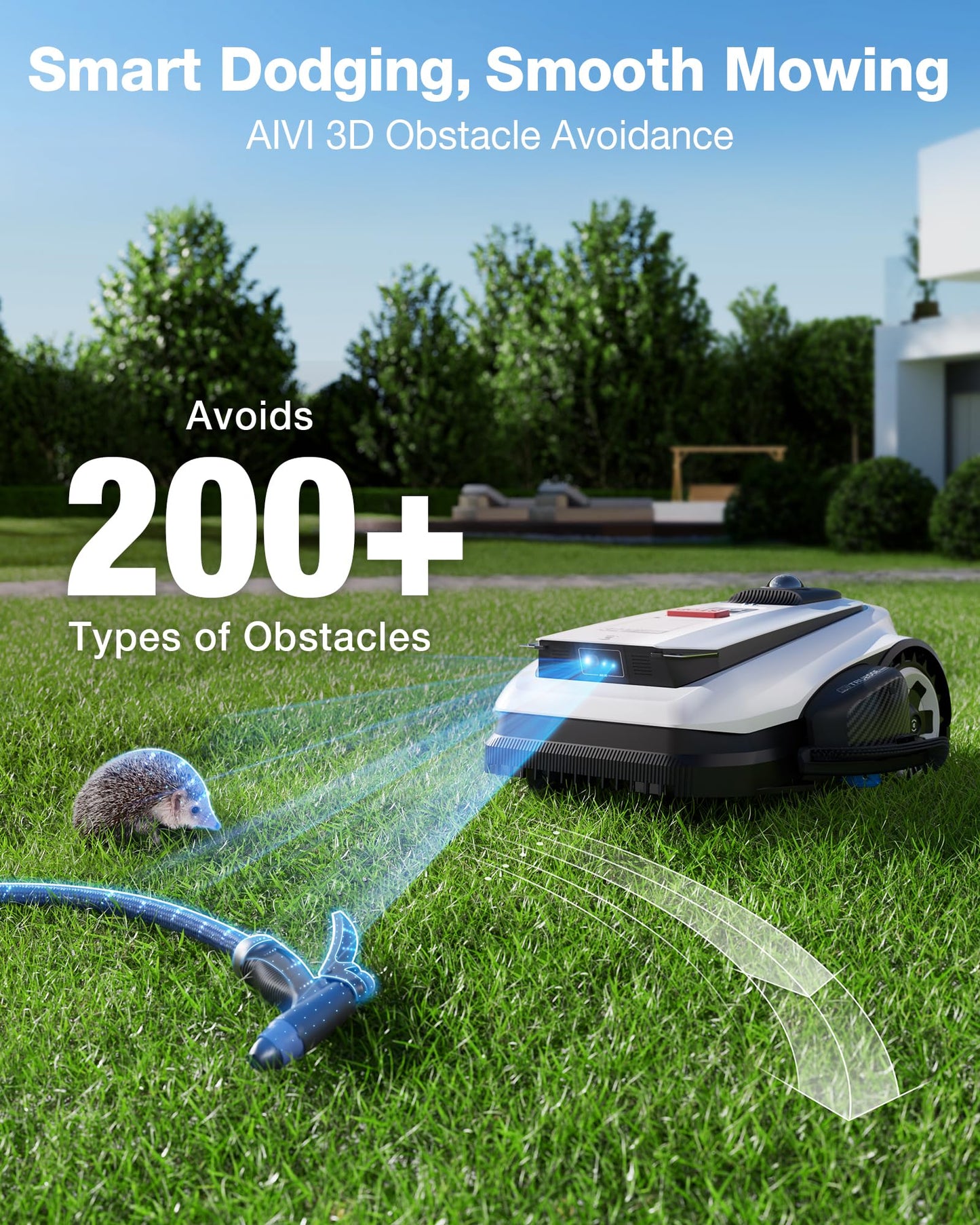 ECOVACS Goat A2000 LiDAR PRO Robotic Lawn Mower for Up to 1/2 Acre, Wire-Free with Dual-LiDAR Auto Mapping, Built-in TruEdge Edge Trimmer, AIVI 3D Obstacle Avoidance, Smart App Control