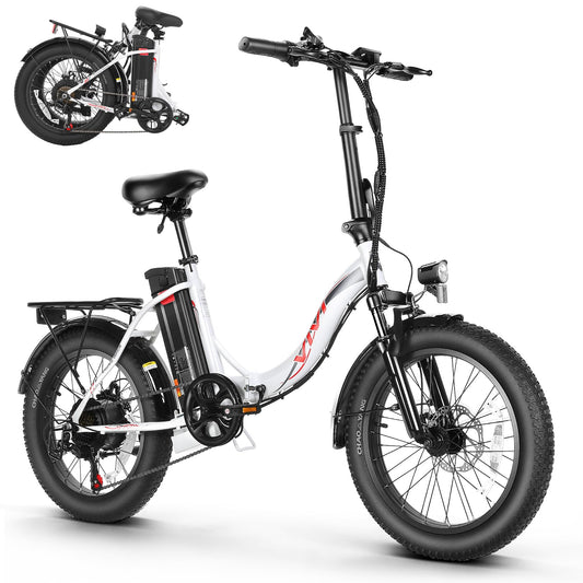 Vivi MT20UL Foldable Electric Bike 20" x3.0 Fat Tire Electric Bike with 48V 499.2WH Removable Battery, 500W, Up to 50 Miles EBike, 7-Speed, 19.8MPH, Cruise Control, SGS Certified to UL2849