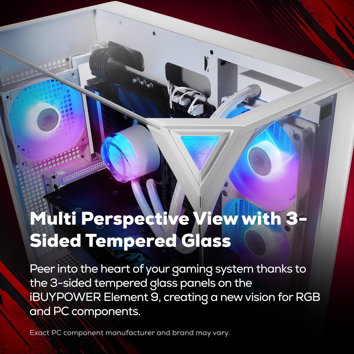 iBUYPOWER Element Gaming PC Desktop Computer AMD Ryzen 9 7900X CPU, NVIDIA GeForce RTX 5070 12GB GPU, 32GB DDR5 RGB 5200MHz RAM, 1TB NVMe SSD, Windows 11 Home, Gamer Keyboard and Mouse - EWA9N5702