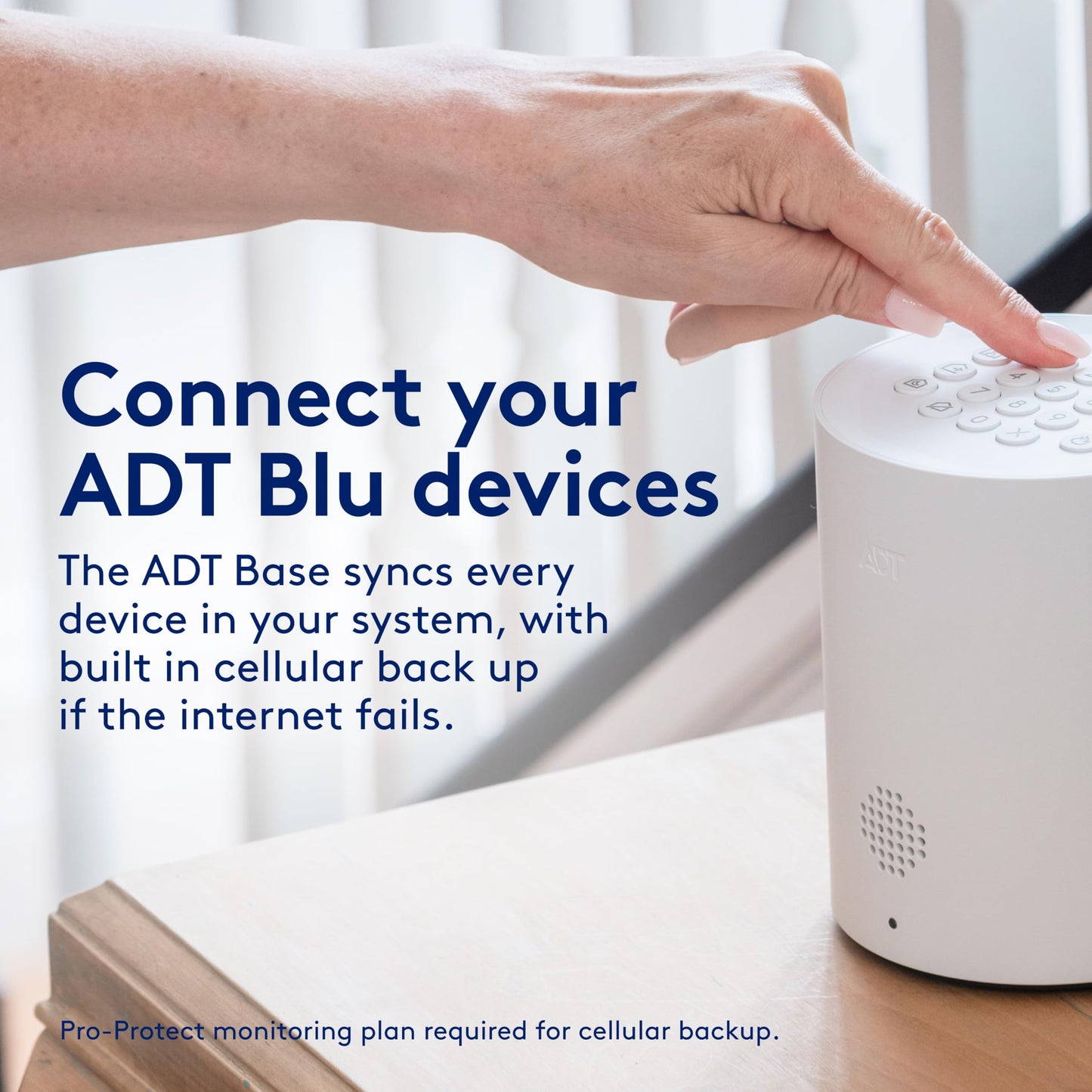 ADT Blu Indoor Camera Kit, DIY Home Security System with 2K Indoor Security Camera, Door/Window Sensor, Motion Detector, Night Vision, Two-Way Audio, Pet-Friendly Camera, ADT+ App Control