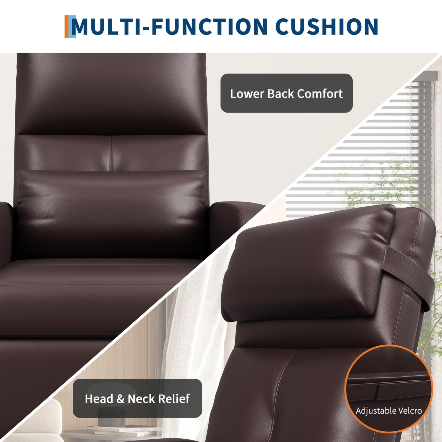 Garvee Power Recliner Chair, Adjustable Electric Recliner Ergonomic Overstuffed Single Sofa, Home Theater Seating for Living Room