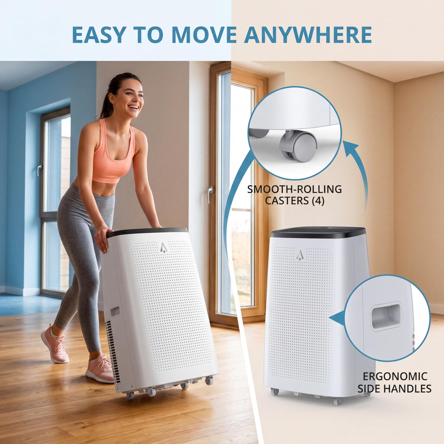 14,000 BTU Portable Air Conditioners, Cools Large Room Up to 700 Sq.Ft, 3-in-1 AC Unit with Dehumidifier & Fan, Remote Control, Quiet Sleep Mode, Energy Efficient for Home Office Garage
