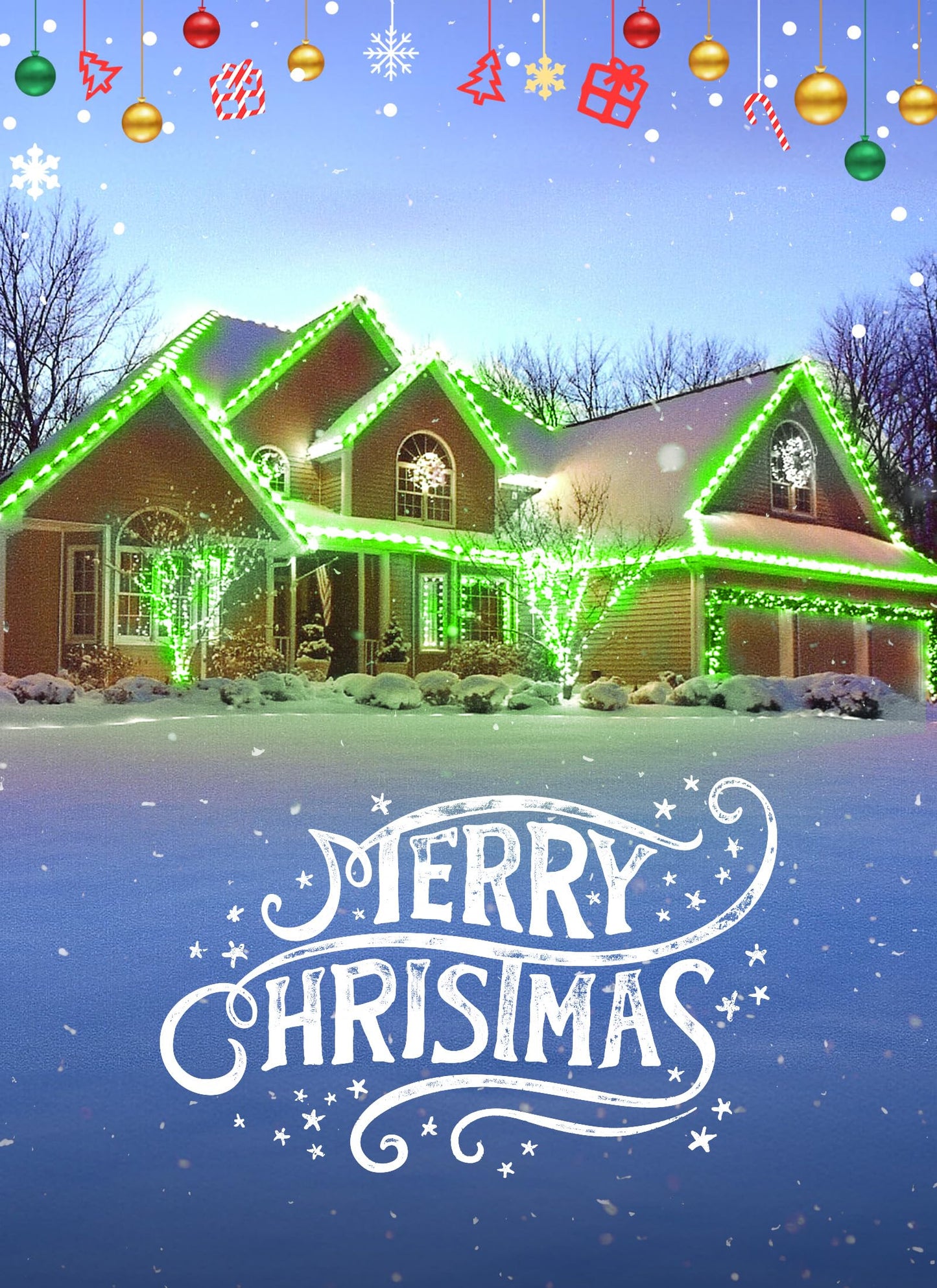 Minetom C9 Christmas String Lights, 100 Ft Green, 100 LED Bulbs, Connectable, UL Certified, Indoor/Outdoor Holiday Decor