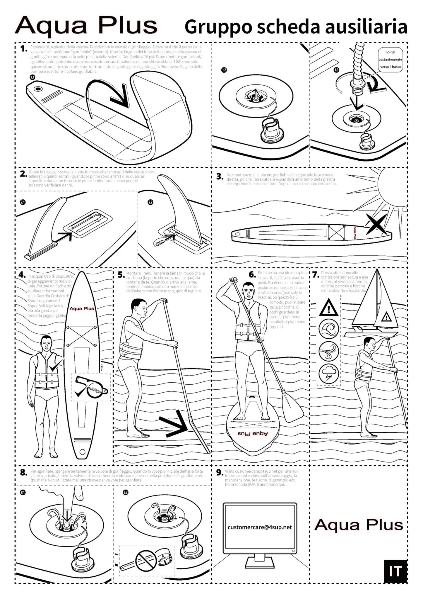 Aqua Plus 6inches Thick Inflatable SUP for All Skill Levels Stand Up Paddle Board,Paddle,Pump,ISUP Travel Backpack, Leash,Shoulder Strap,Youth,Adult Inflatable Paddle Board