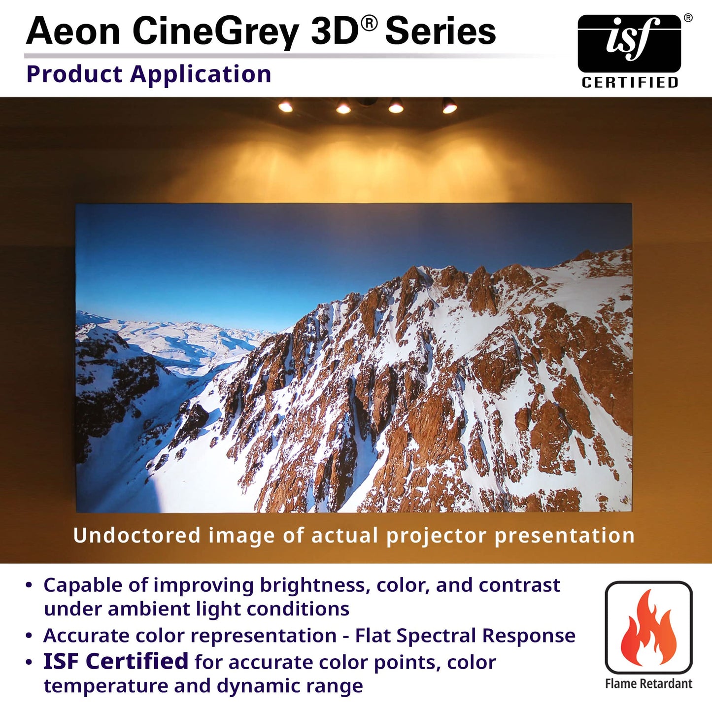 Elite Screens 158 inch CLR/ALR Projector Screen 16:9 4K, Standard Throw Projection, Edge Free Ambient Light Rejecting Grey for Indoor Movie Screen Home Theater - Aeon CineGrey 3D- AR158DHD3