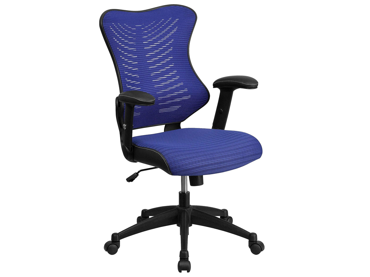 Flash Furniture Kale High Back Designer Blue Mesh Executive Swivel Ergonomic Office Chair with Adjustable Arms