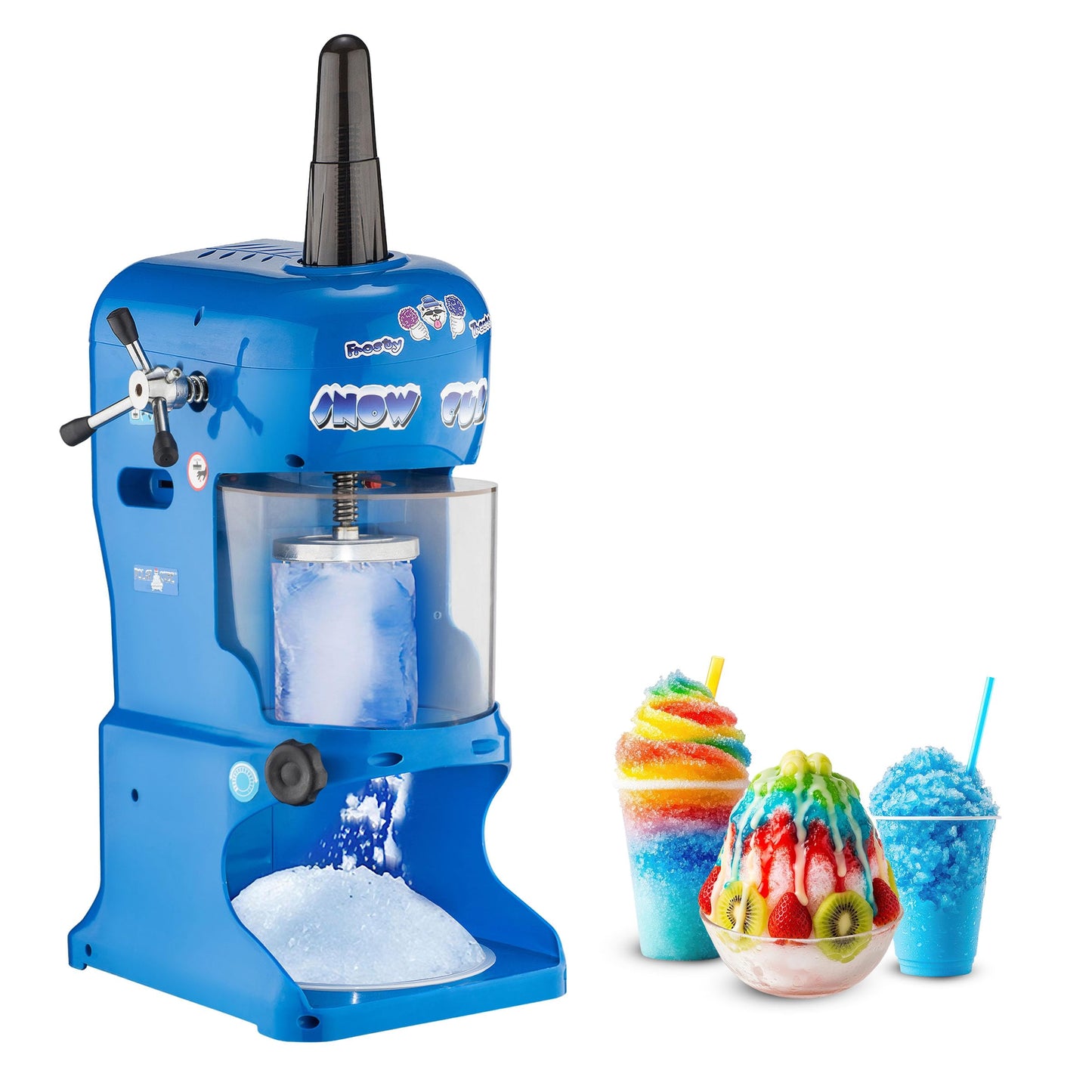 Shaved Ice Machine - 360lbs/hour 250W Electric Ice Shaver and Snow Cone Machine with Durable Stainless Steel Blades - Snow Cub Slushie Maker for Home, Bar, or Restaurant by Great Northern Popcorn