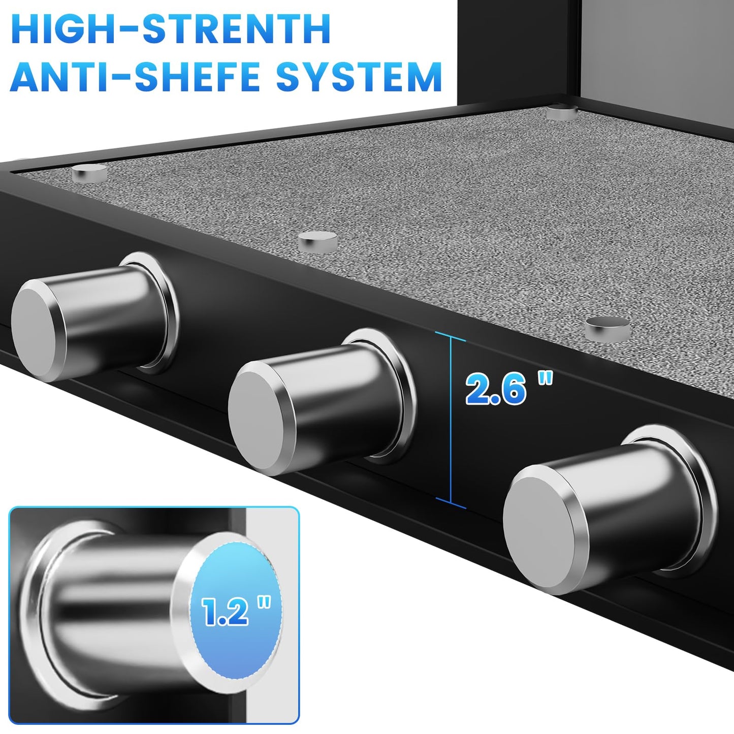 𝟐𝟑.𝟔𝟐" 𝐓𝐚𝐥𝐥 Large Biometric Safe Box, Home Safes Water Fireproof, Duty Document Safe with Bottom Hidden Compartment, Anti-Theft Dual Alerts, Mute Mode, Digital Security for Home and Business