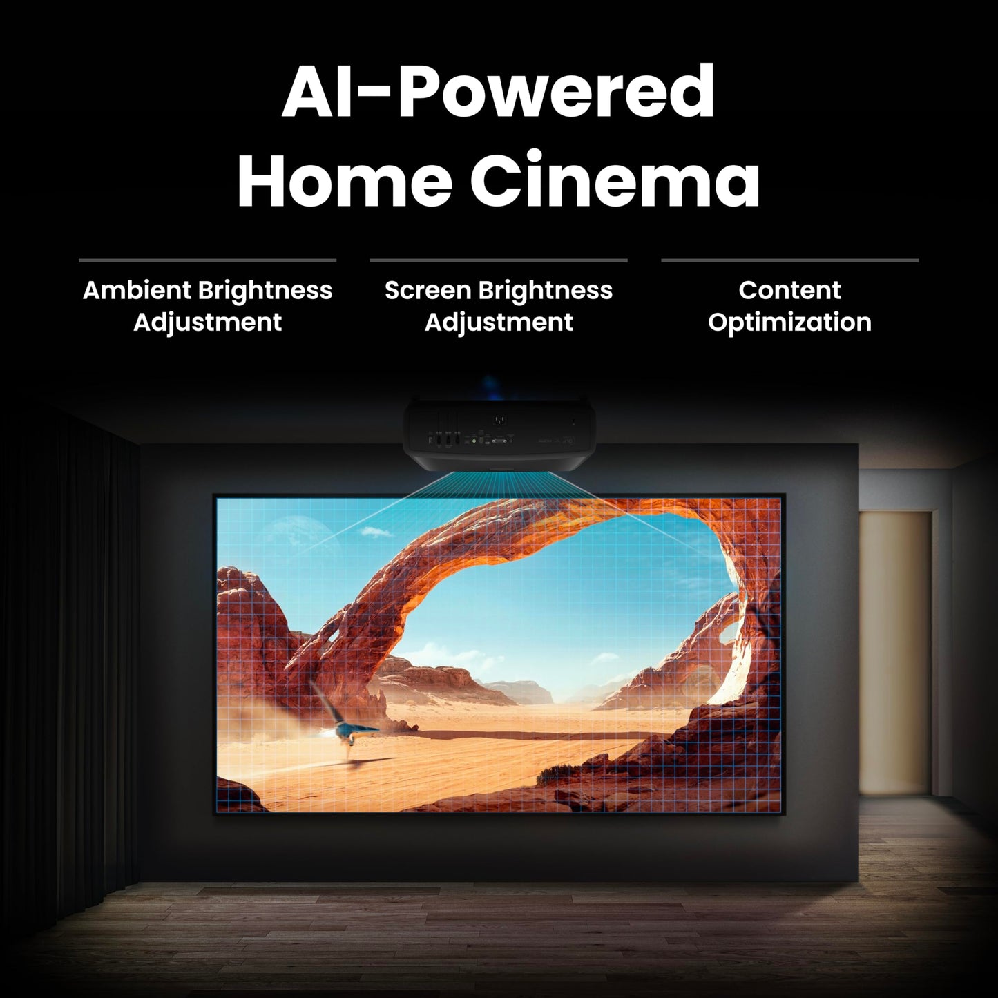 BenQ W2720i 4K UHD Smart Home Theater Projector | 95% DCI-P3 Cinematic Color, HDR10/HLG, 2500 Lumens, Android TV Streaming with AI Cinema Mode, Built in Dolby Atmos 10W speaker