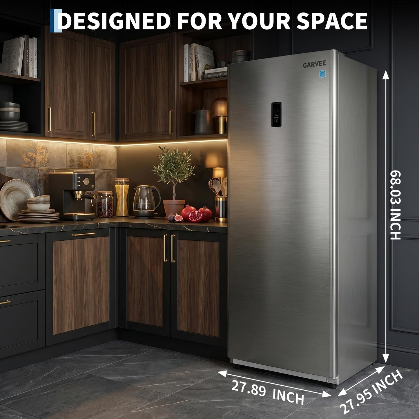 14 Cu.Ft Upright Freezer, Single Door Stand Up Freezer with Adjustable Shelves, Mechanical Temperature Control, Freestanding Deep Freezer for Garage, Kitchen, Home Use