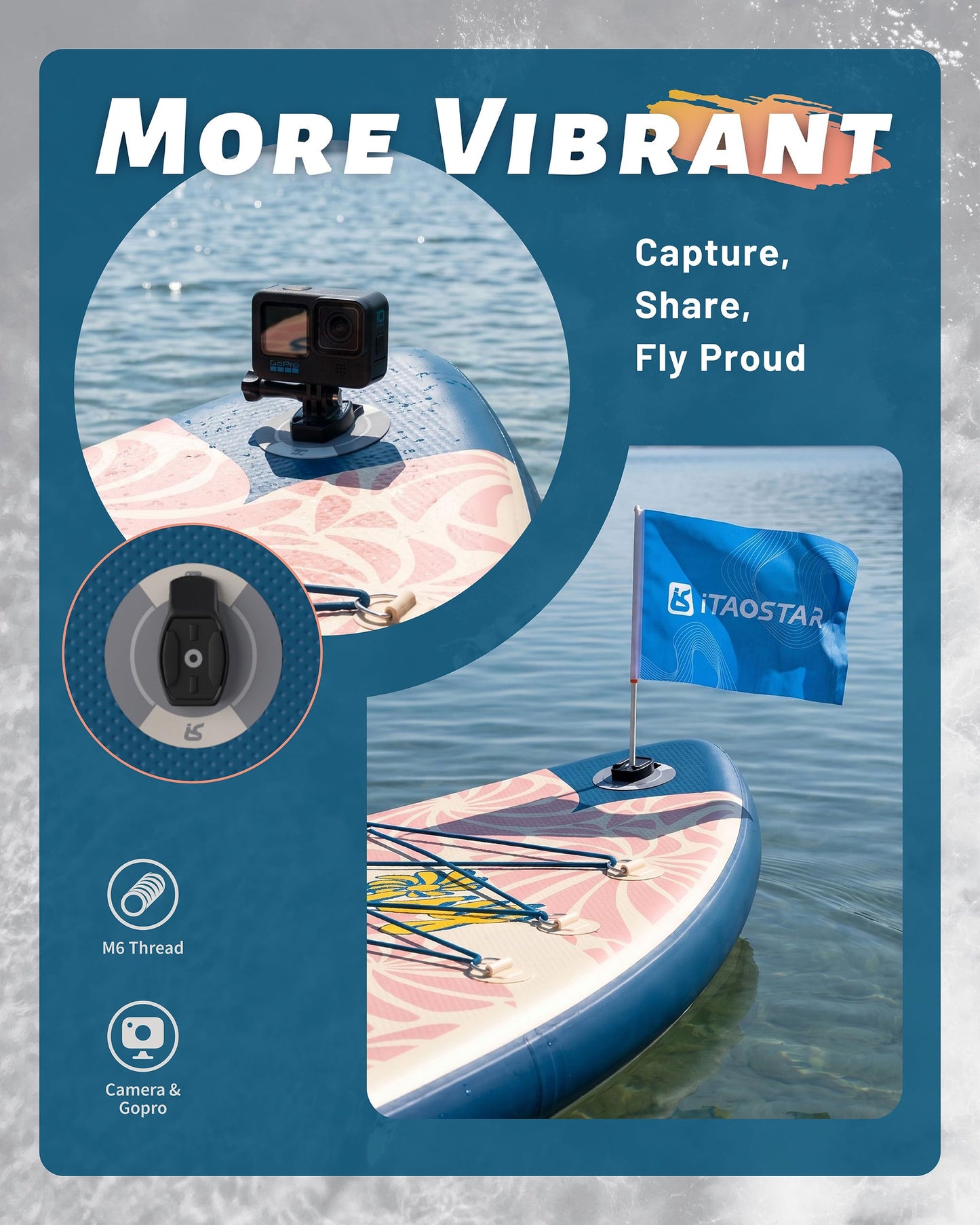 iTAOSTAR D03EP 34" Extra Wide Paddle Board for Better Balance, Inflatable Stand Up Paddle Board with Kayak Seat, Inflatable Paddle Boards for Beginners of All Skill Levels with Premium SUP Accessories