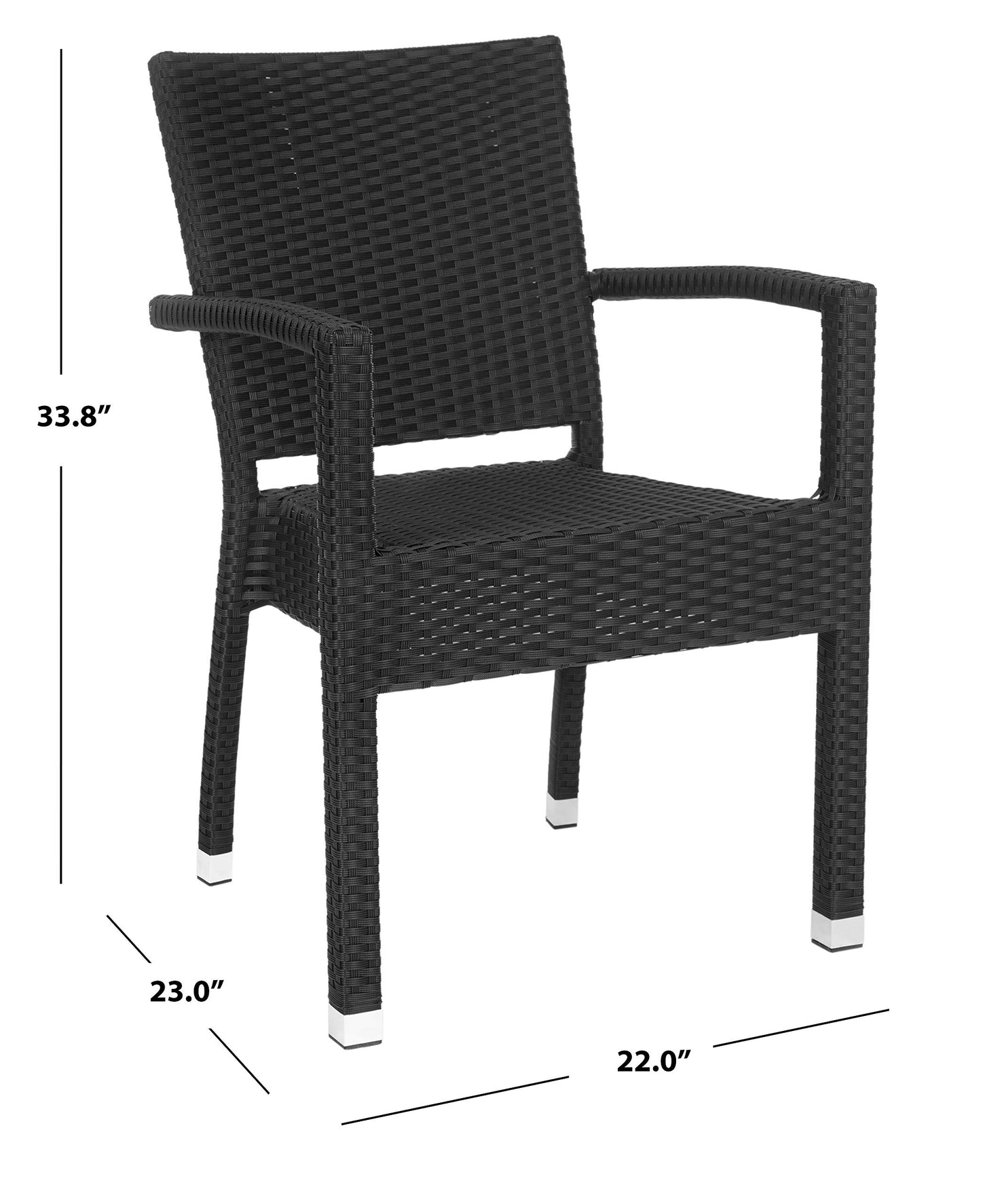 Safavieh Outdoor Living Collection Kelda Wicker Arm Chairs