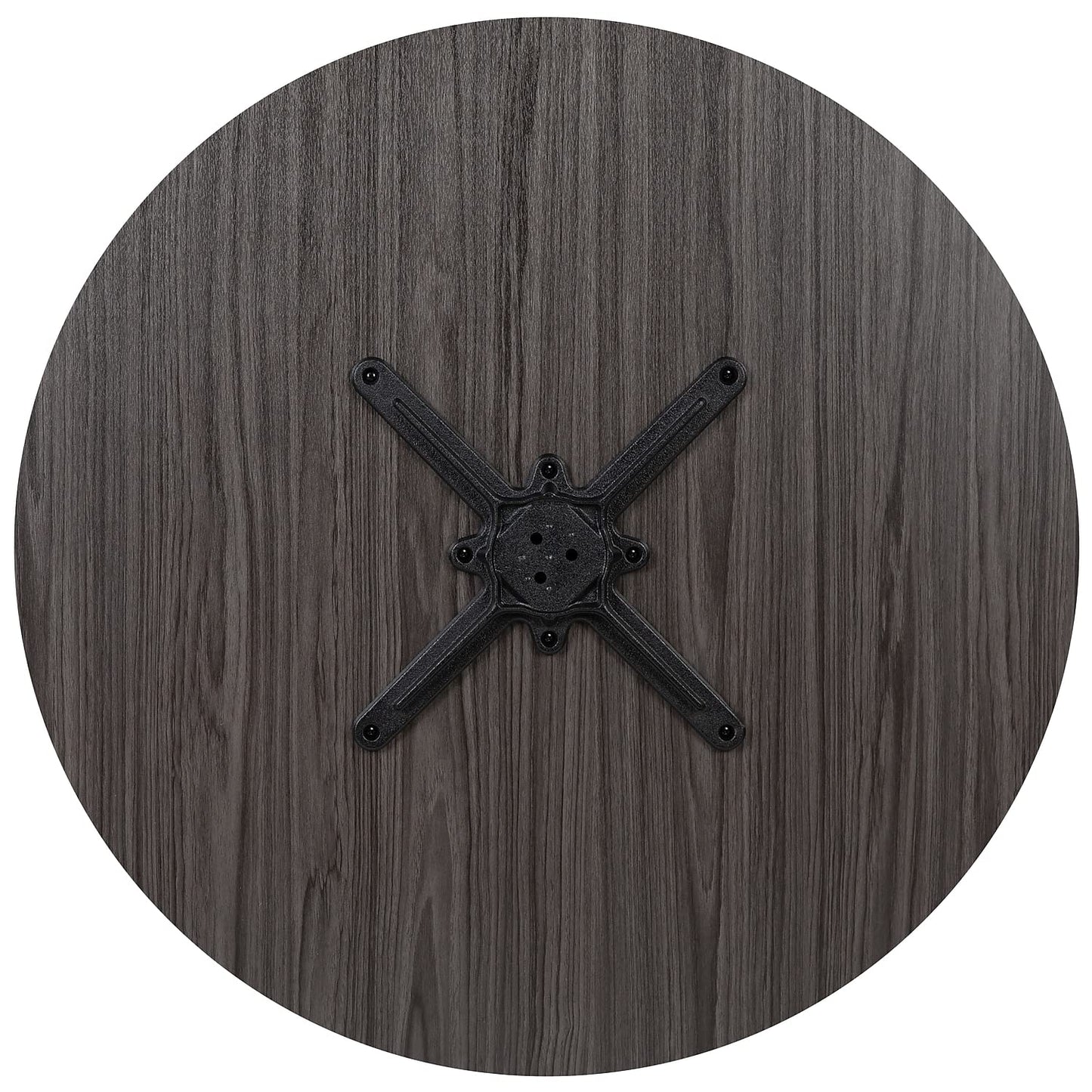 Flash Furniture Chapman 36" Round Multipurpose Conference Table, Business Meeting Table for Office and Conference Rooms, Rustic Gray