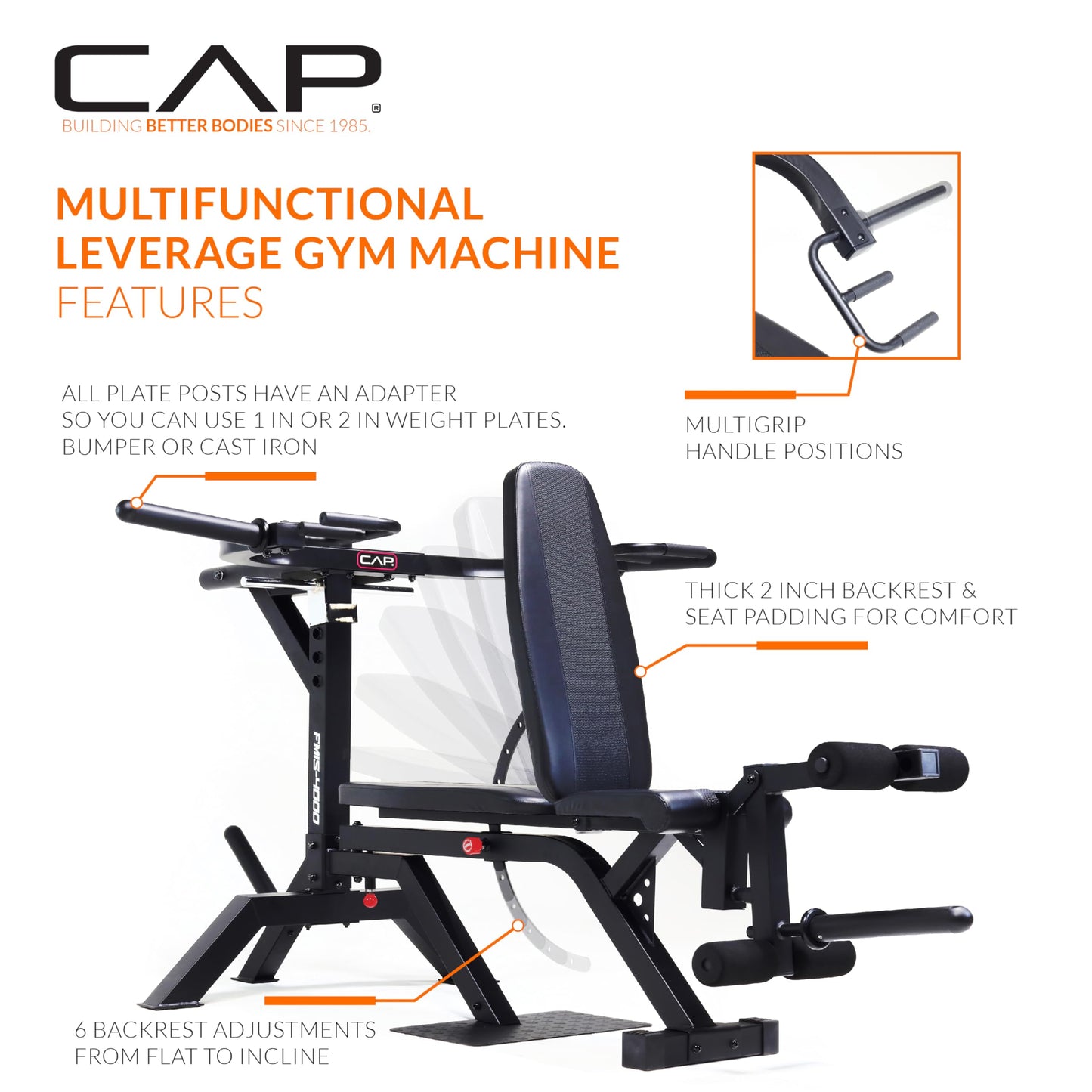 Cap Barbell Multifunctional Leverage Gym Machine for Full-Body Strength Training