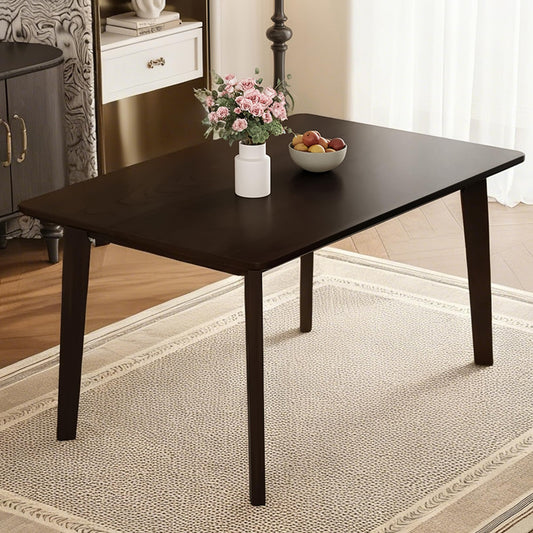 Merax Merax Farmhouse 47" Rectangular Dining Table, Solid Wood Kitchen Table Fits up to 4,Space Saving, Easy Assemble Espresso