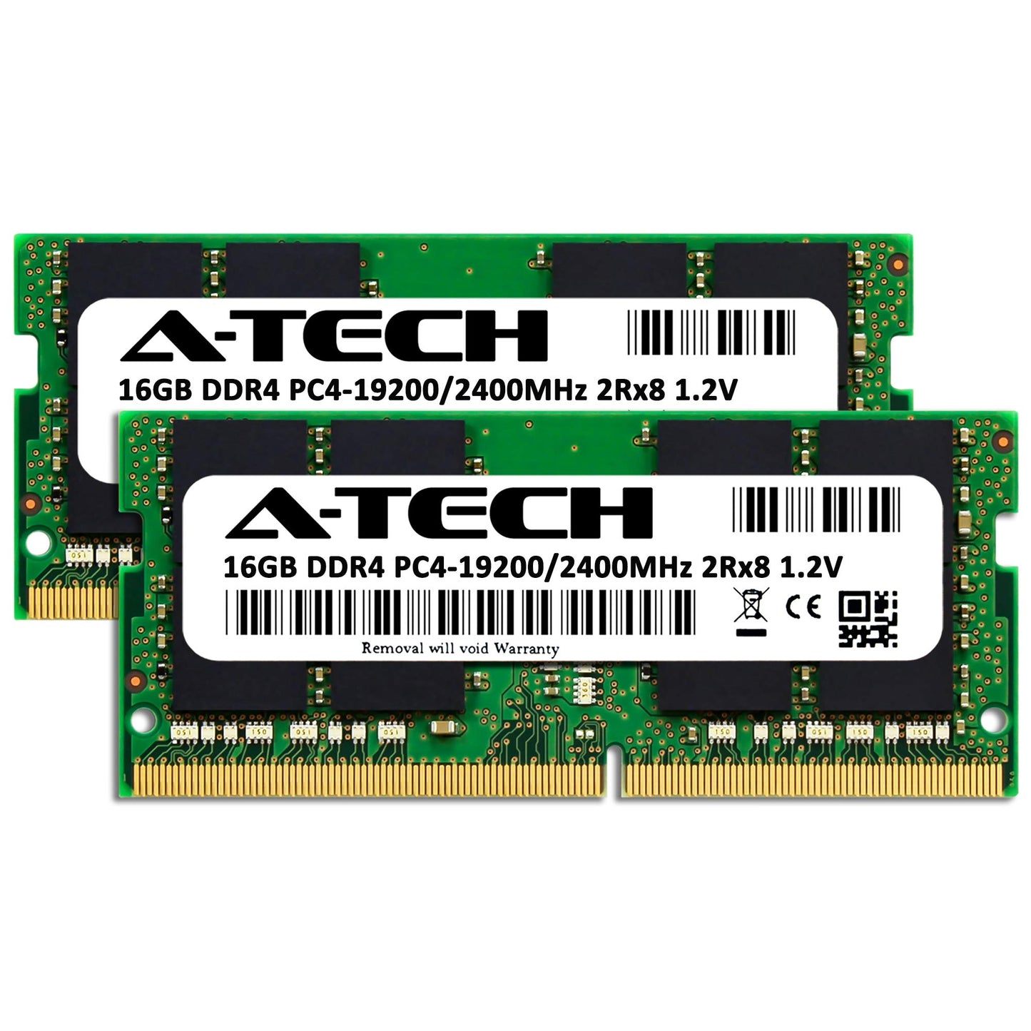 A-Tech 32GB Kit (2x16GB) RAM for QNAP TS-873AeU-RP NAS | DDR4 2400MHz PC4-19200 SODIMM 2Rx8 1.2V 260-Pin Non-ECC SO-DIMM Memory Upgrade