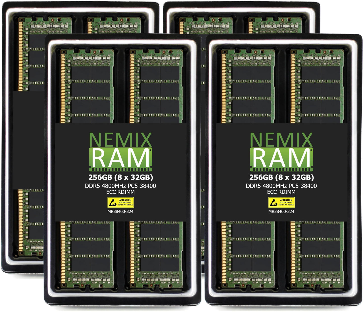 NEMIX RAM 256GB (8X32GB) DDR5 4800MHZ PC5-38400 2Rx8 1.1V CL40 288-PIN ECC RDIMM Registered Server Memory KIT Compatible with Dell Precision 5860 Tower Workstation