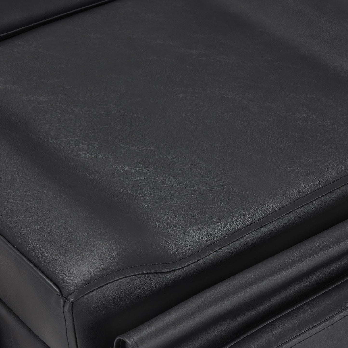 BarberPub Fully Electric Beauty Bed, 3-Motor Salon Spa Chair with Foot-Controlled Wheels, Adjustable Height, Backrest & Leg Rest – PVC Leather, Professional Facial & Treatment Table 2754 (Black)