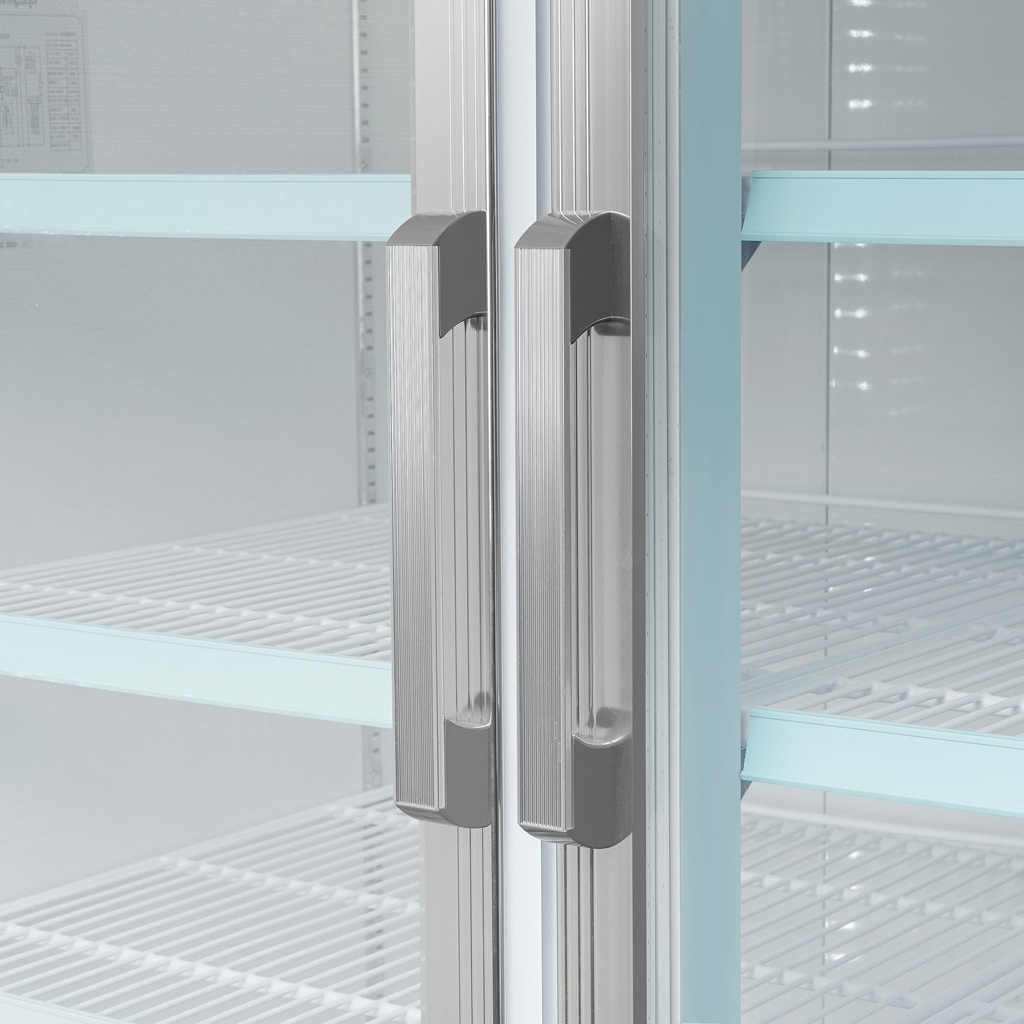 KoolMore 53 in. Commercial Two Glass Door Display Upright Freezer Merchandiser in White 45 Cu. Ft. (MDF-2GD-45C-WH)