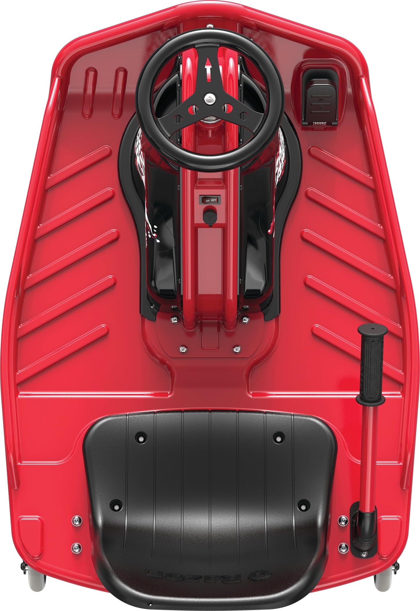Razor Crazy Cart - 24V Electric Drifting Go Kart - Variable Speed, Up to 12 mph, Drift Bar for Controlled Drifts, One Size, Black/Red