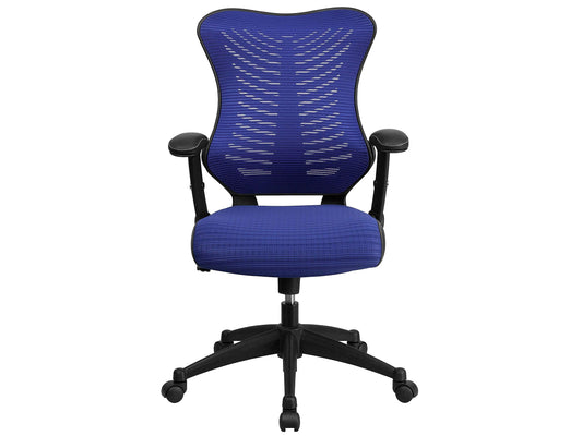 Flash Furniture Kale High Back Designer Blue Mesh Executive Swivel Ergonomic Office Chair with Adjustable Arms