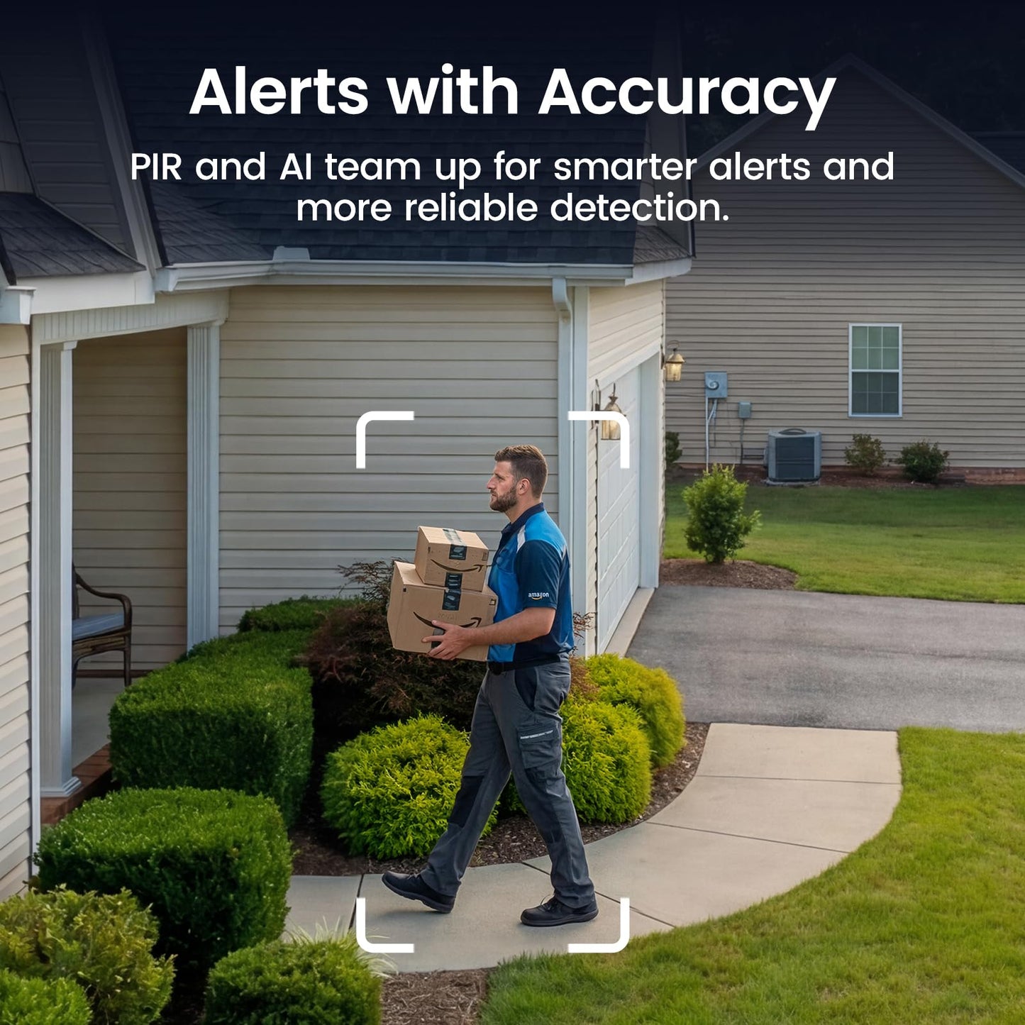aosu Solar Security Cameras Wireless Outdoor, 2K HD Home Security Camera System, PIR + AI Human Detection, Color Night Vision, Easy to Set Up, Local Storage, No Subscription Required, 4-Cam Kit